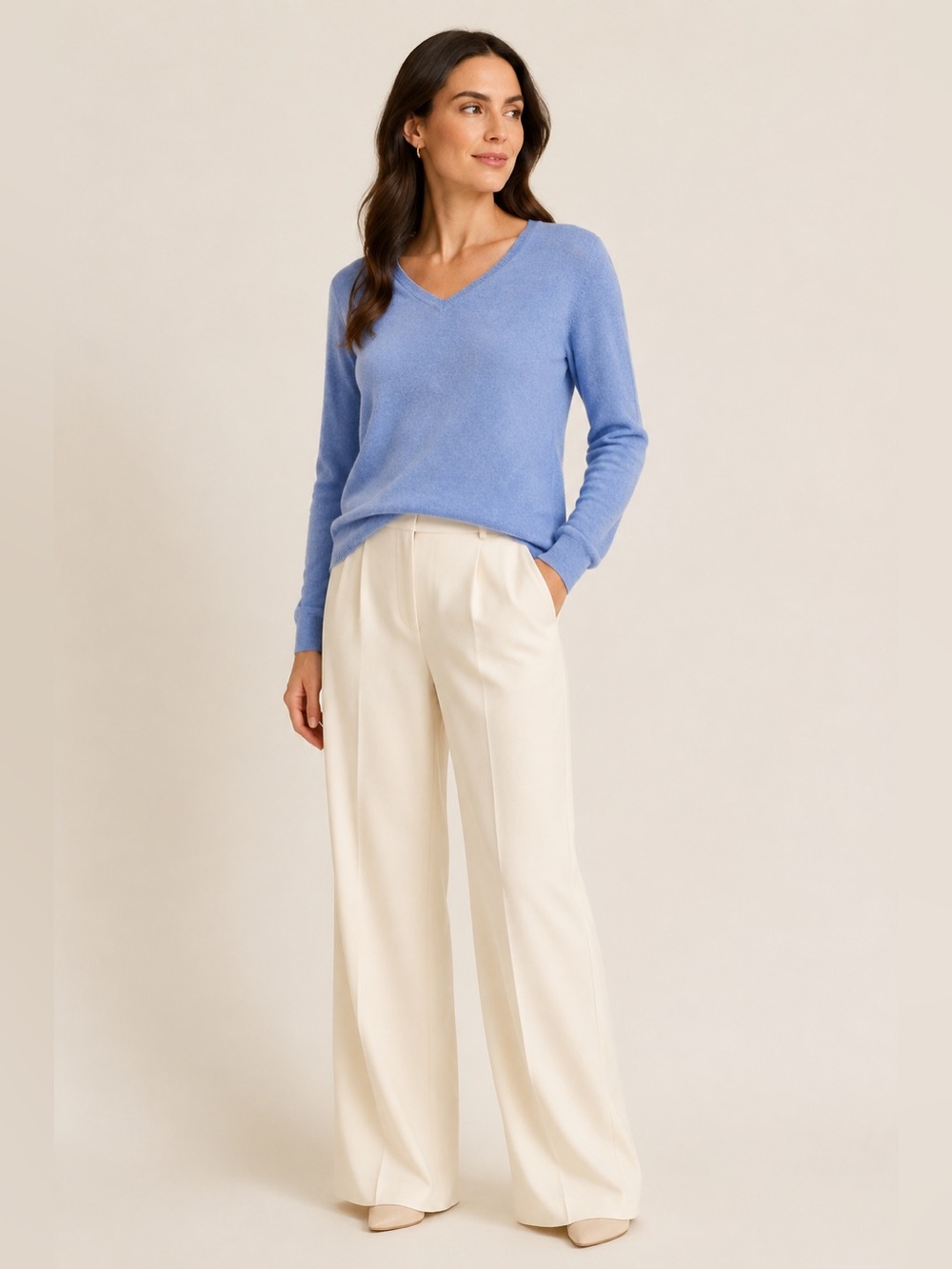 Lord and taylor 100% cashmere v neck sweater